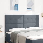 vidaXL LED Huvudgavel Mörkgrå 90 cm Sammet