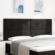 vidaXL LED Huvudgavel Svart 100 cm Sammet