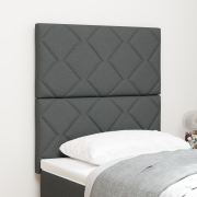 vidaXL LED Sänggavel Diamond Blocks Design Dunkelgrå 80 cm Tyg