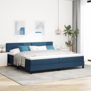 vidaXL Boxsäng med madrass Blå 200x200 cm Tyg