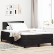 vidaXL Sängbotten med Madrass Svart 120x200 cm Sammet