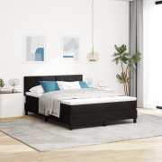 vidaXL Sängbotten med Madrass i Svart, 140x190 cm Sammet