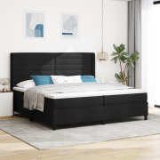 vidaXL Kontinentalsäng med madrass svart 200x200 cm