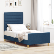 vidaXL Blå Textil Sängram 100x200 cm