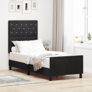 vidaXL Sängram Svart 80x200 cm Sammet