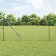 vidaXL Stängselstolpar med Spett 26 st Ø32 mm 140 cm Galvaniserad Stål