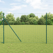 vidaXL Euro Stängsel med 7 Stänger 1.5x10 m Galvaniserat Stål Grön