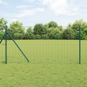 vidaXL Euro Fence med 13 stänger 1x25 m galvaniserad stål grön