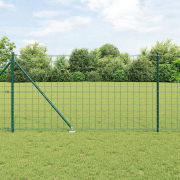 vidaXL Euro Fence med 7 spikposter 1.4x10 m galvaniserat stål grön