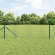 vidaXL Euro Fence med 13 Spike Posts 0.8x25 m Galvaniserat Stål Grön