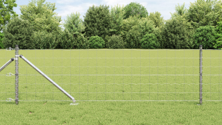 vidaXL Euro Staket med 7 Spikposter 0.4x10 m Galvaniserat Stål