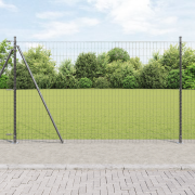 vidaXL Euro Stängsel med 7 Flangade Stolpar 1.4x10 m Galvaniserat Stål