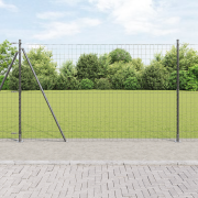 vidaXL Euro Staket med 7 flänsar 1.6x10 m galvaniserat stål