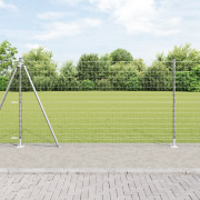 vidaXL Euro Stängsel med 7 Flänsade Stänger 1.2x10 m Galvaniserat Stål