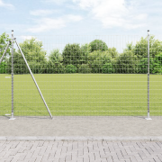 vidaXL Euro Fence med 7 flangerade poster 1.6x10 m galvaniserat stål