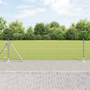 vidaXL Euro Fence med 7 flängstolpar 0.4x10 m Galvaniserat stål