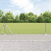 vidaXL Euro Stängsel med 13 Flänsade Stänger 0.4x25 m Galvaniserat Stå...