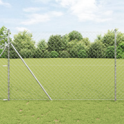 vidaXL Kedjeavspärr med 7 stolpar 1.6x10 m Galvaniserad stål