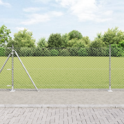 vidaXL Kedjegärde med 7 flankerade poster 0.8x10 m Galvaniserat stål