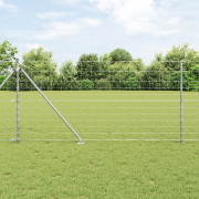 vidaXL Fältstaket 1.2x25 m Galvaniserat stål