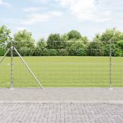 vidaXL Fältstängsel 1,2x25 m Galvaniserad stål