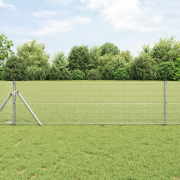 vidaXL Svetsat Stängsel med 7 Stänger 0.6x10 m Galvaniserat Stål