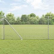 vidaXL Svetsad Trådstängsel med 13 Spikpinnar 1.2x25 m Galvaniserat St...