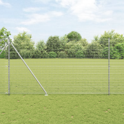 vidaXL Svetsat Trådstängsel med 13 Spikankare 1.6x25 m Galvaniserat St...