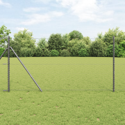 vidaXL Hexagon Stängsel Grå 1x10 m Stål