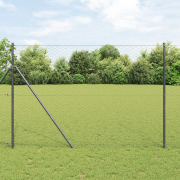 vidaXL Hexagon Staket Grå 1,6x10 m Stål