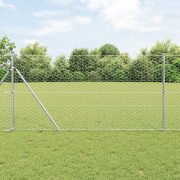 vidaXL Staketsats Set om 2 Galvaniserad stål 25 x 1 m Hållbar