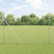 vidaXL Stängselsätt Set om 2 Galvaniserat stål 25 x 1.5 m Hållbart