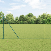 vidaXL Stängselsats Set med 2 Grön Metall 25 x 1,5 m Hållbar