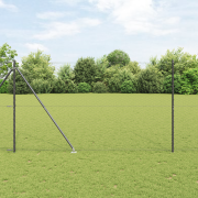 vidaXL Hexagon stängsel Grå 1.5x10 m Stål