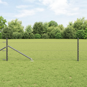 vidaXL Fäktningsset Set om 2 Grå Metall 25 x 0.5 m Hållbar