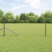 vidaXL Hexagon Stängsel Grå 0.8x50 m Stål