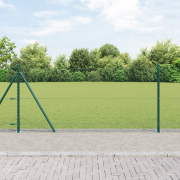 vidaXL Hexagon Stängsel Grön 1x10 m Stål