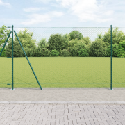 vidaXL Sexkantigt staket Grön 1.4x100 m Stål