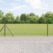 vidaXL Hexagonstaket Grå 0.4x25 m Stål
