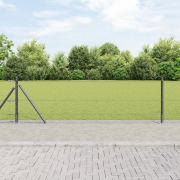 vidaXL Hexagon Stängsel Grå 0.4x25 m Stål