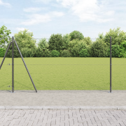 vidaXL Hexagon Stängsel Grå 1.2x100 m Stål