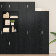 vidaXL Förvaringsskåp Svart ek 70x42,5x225 cm Konstruerat trä