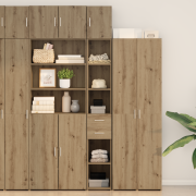 vidaXL Smalt Skåp Hantverksmässig Ek 30x42.5x225 cm Konstruerat Trä