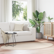 vidaXL Matta "HUARTE" Beige 140x200 cm Oval