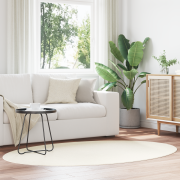 vidaXL Matta "HUARTE" Grädde 140x200 cm Oval