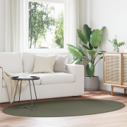 vidaXL Matta "HUARTE" Skogsgrön 140x200 cm Oval