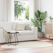 vidaXL Matta "HUARTE" Mjuk Tvättbar Gräddfärgad Kort Lugg 140x200 cm
