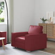 vidaXL Fåtölj Vinröd 59 cm Konstläder