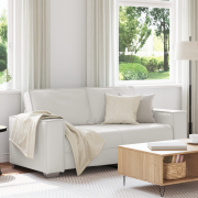 vidaXL Kärlekssoffa Vit 140 cm Konstläder