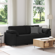 vidaXL 3-sitssoffa Svart 178 cm Textil